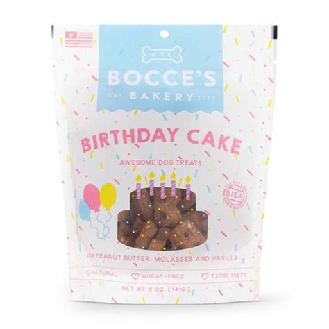 Bocce's Bakery Birthday Cake With Peanut Butter, Carob And Vanilla Flavors Dog Treats - 5oz : Target