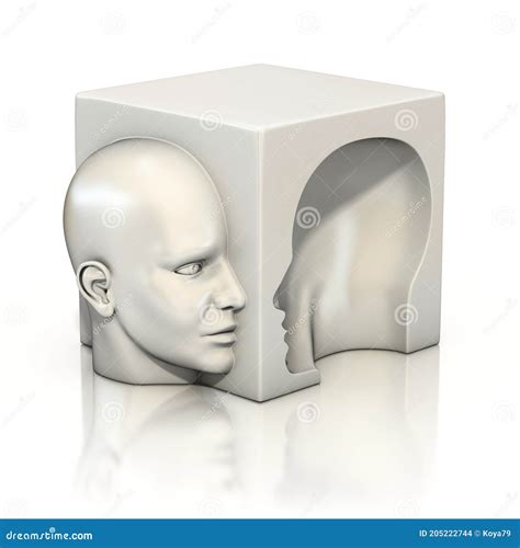 Alter Ego, Psychology, Abstract Human Head 3d Concept Stock Illustration - Illustration of ...