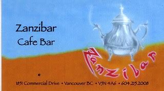 Zanzibar Cafe Bar Business Card | Business card from Morocca… | Flickr