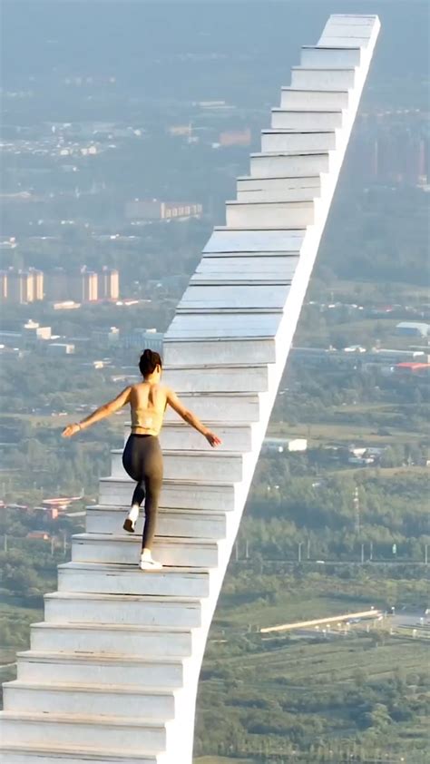 Trendy tourist spot: stairway to heaven | stairs, tourist attraction, cliff, Zhengzhou | This ...