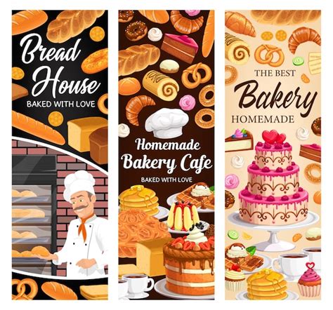 Free Vector | Bakery banners set