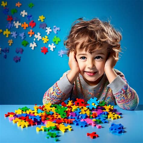 Premium Photo | Puzzle stock illustration of World Autism Awareness Day