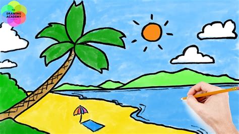 Beach Cartoon Drawing | Free download on ClipArtMag