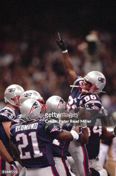 Super Bowl XXXVI, New England Patriots David Patten victorious after... News Photo - Getty Images