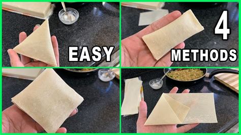 Samosa Folding Techniques | How To Fold Samosa Perfectly | 4 Easy ...
