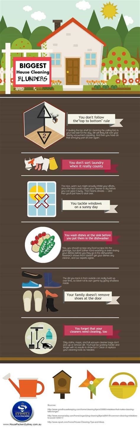 Tips to Avoid the Biggest House Cleaning Blunders [infographic] - Green Home Gnome