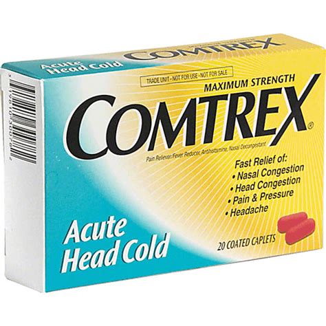 Comtrex Acute Head Cold, Maximum Strength, Coated Caplets | Health ...