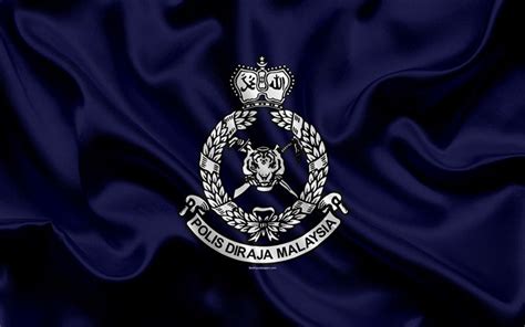 Download wallpapers Royal Malaysian Police, 4k, blue silk texture, coat ...