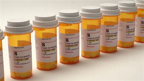 Slider Shot Of Medication Bottles In Row Stock Footage SBV-301158516 ...