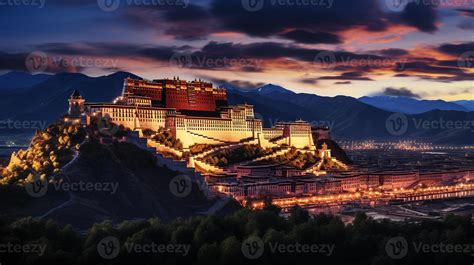 Night view of Potala Palace. Generative AI 32976441 Stock Photo at Vecteezy