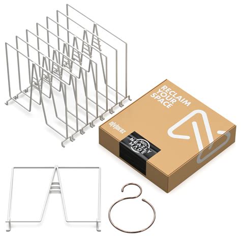 Buy Neatly Made White Wire Shelf Dividers for Closet Organization 8-Pack – Sturdy and Easy Set ...