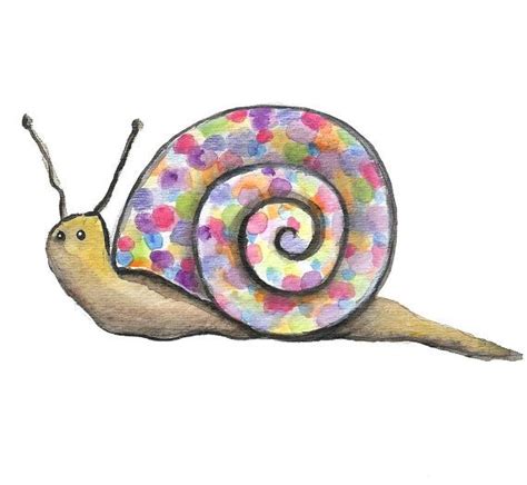 Rainbow Snail, Original 8x8 Painting | Snail art, Happy paintings ...