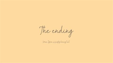 The ending Font : Download Free for Desktop & Webfont