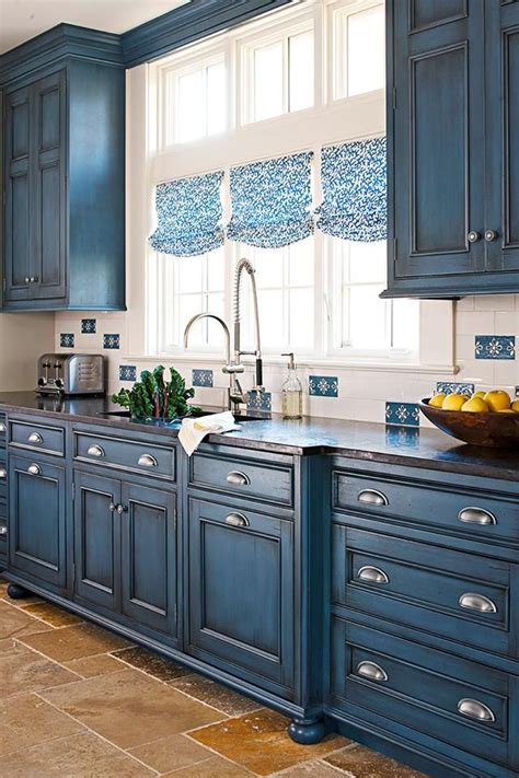 Image result for blue chalk paint kitchen cabinets | Beautiful kitchen ...