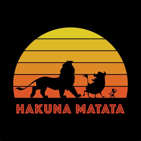 Hakuna Matata Sunset - Lion King - Pin | TeePublic