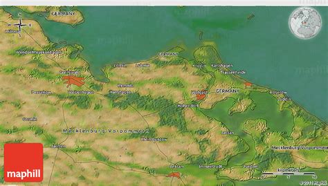 Satellite 3D Map of Greifswald