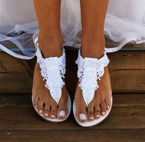 Wedding sandals for bride/ white leather bridal sandals/ white | Etsy