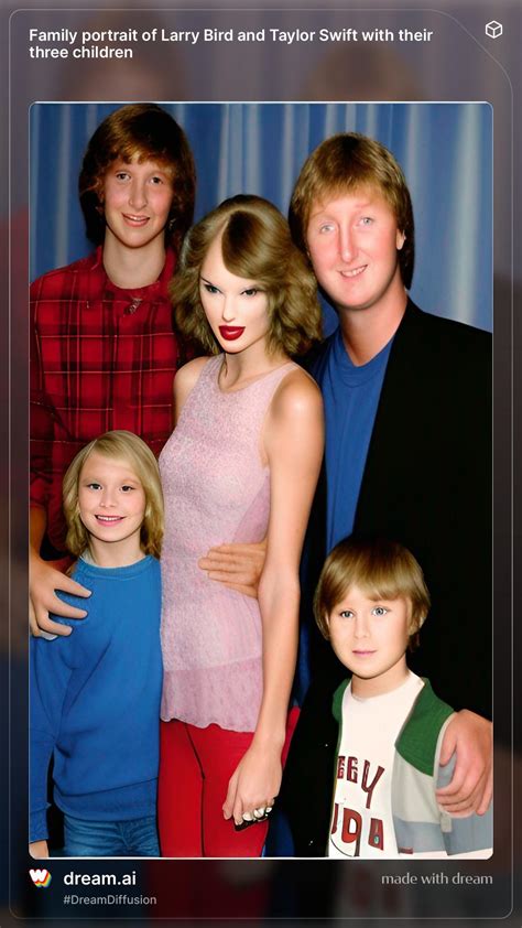 Family photo of Larry Bird & Taylor Swift with their 3 children… : r/Nbamemes