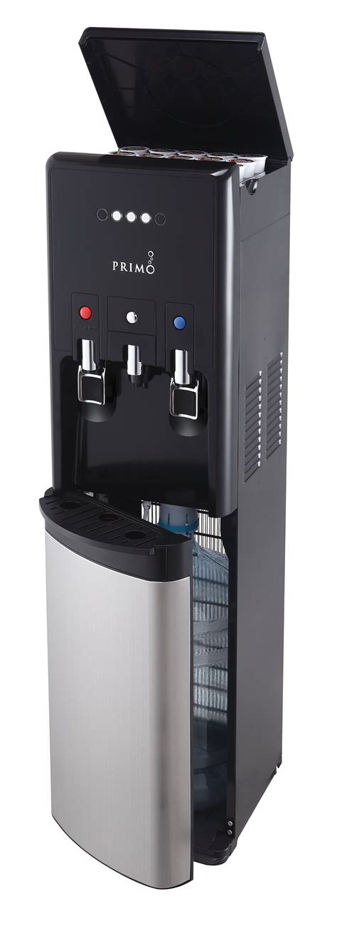 Primo hTRiO Bottom Loading Hot and Cold Water Dispenser with Single Serve Coffee Brewing, Black ...