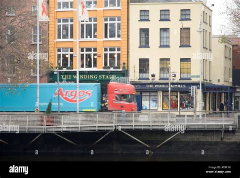 An Argos delivery truck on Bachelor's Walk in Dublin Ireland Stock ...