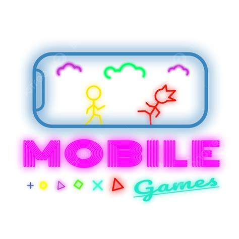 Mobile Neon Vector Design Images, Neon Game Mobile Png Image, Illustration, Vector, Neon Game ...