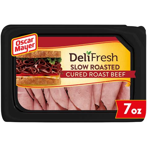 Oscar Mayer Deli Fresh Slow Roasted Roast Beef Sliced Lunch Meat, 7 oz ...