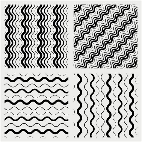 black waves pattern set 2422027 Vector Art at Vecteezy