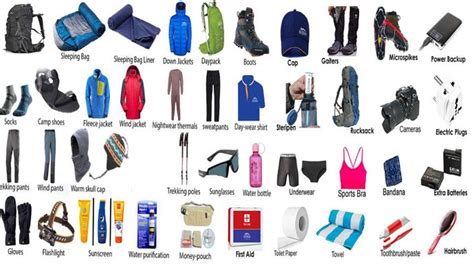 Mountain Climbing Gear List