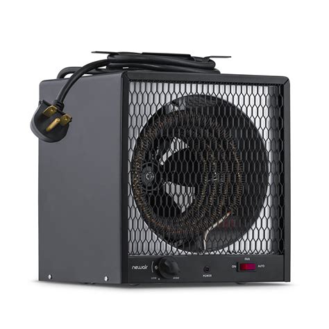 NewAir Portable Heater (240V) Portable Electric Garage Heater Heats Up to 600 sq. ft. with 6 ...