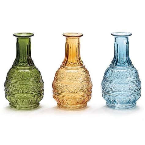 Burton & Burton Glass Genie Shape Vase, Set Of 3, Medium - Walmart.com - Walmart.com