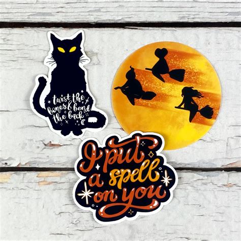 Hocus Pocus Sticker Set Binx I Put A Spell On You | Etsy | Sticker set ...