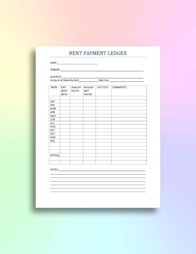 Rental Ledger - 5+ Examples, Format, Pdf