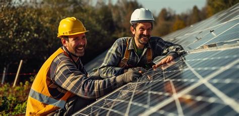 Premium AI Image | Installing a Solar Cell on a Roof Solar panels on roof