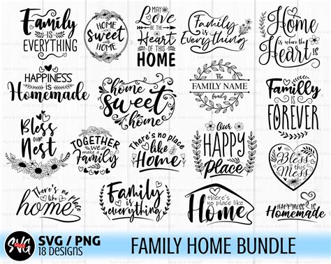 Family Sign Svg Bundle, Farmhouse Sign Svg, Farmhouse Quotes Svg, Home ...