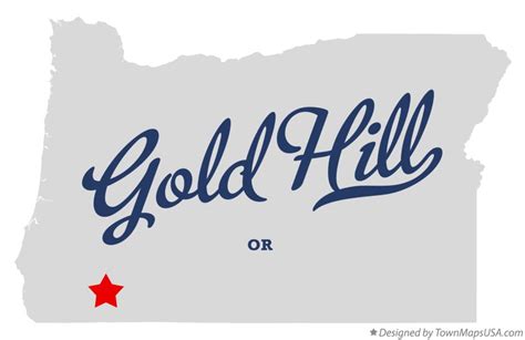 Map of Gold Hill, OR, Oregon