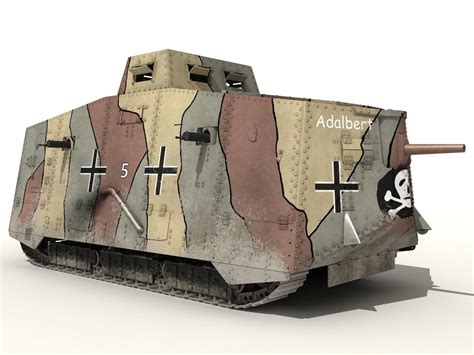 A7v tank 3D Model in Tank 3DExport