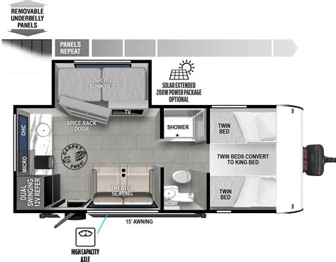 Salem FSX 165VIEW Floorplan - Forest River RV