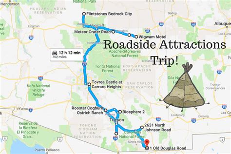 Road Trip To The 10 Weirdest Roadside Attractions In Arizona - Roadside Attractions Texas Map ...