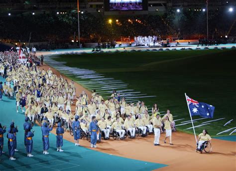 GALLERY: At the opening ceremony, the Australians matched the Games' casual, relaxed mood ...