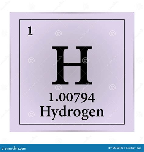 Hydrogen Periodic Table Elements Info Card (Layered Vector Illustration ...