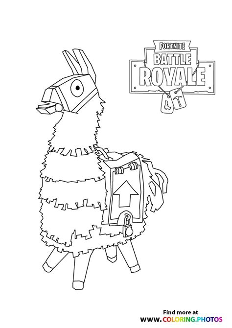 Fortnite Llama - Coloring Pages for kids