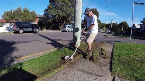 How to cut back overgrown grass edges with "The Golden Edge" blade attachment - YouTube