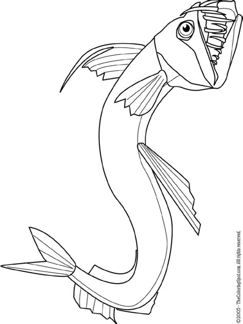 Viperfish Coloring Page | Audio Stories for Kids | Free Coloring Pages | Colouring Printables