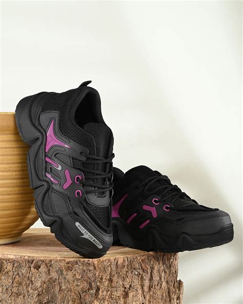 Buy Women's Black Sneakers Online in India at Bewakoof