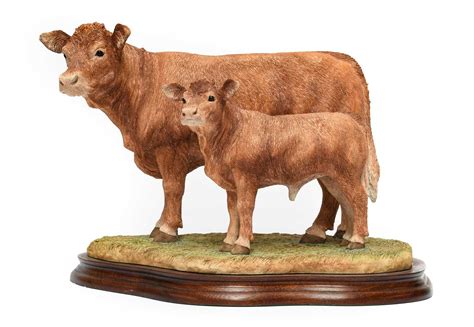 Lot 1099 - Border Fine Arts 'Limousin Cow & Calf'