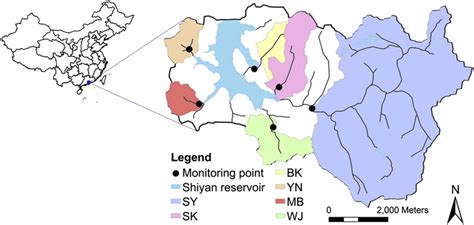 Map of Shiyan Reservoir catchment. | Download Scientific Diagram