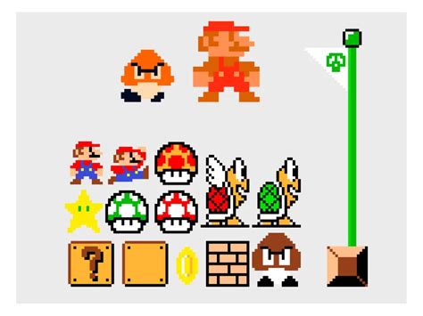 Super Mario Logo Pixel Art