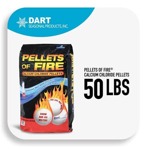 Pellets of Fire 50 Lb. Calcium Chloride Ice and Snow Melt + Deicer ...