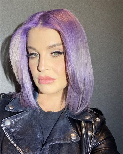 Kelly Osbourne looks unrecognizable with purple hair in photos after admitting she relapsed ...