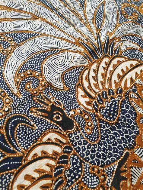 Fabric Authentic Indonesian Old Batik Hand Drawn Antique Wall Decor ...